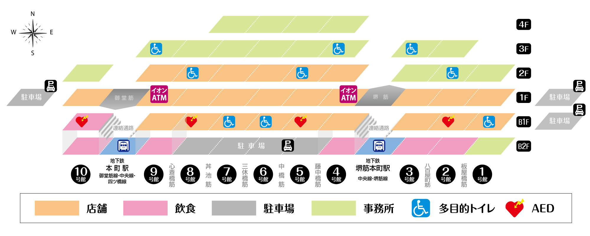 船場センタービル フロアガイド全館